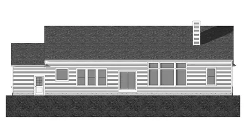 The Bridgeview house plan, exterior view 3